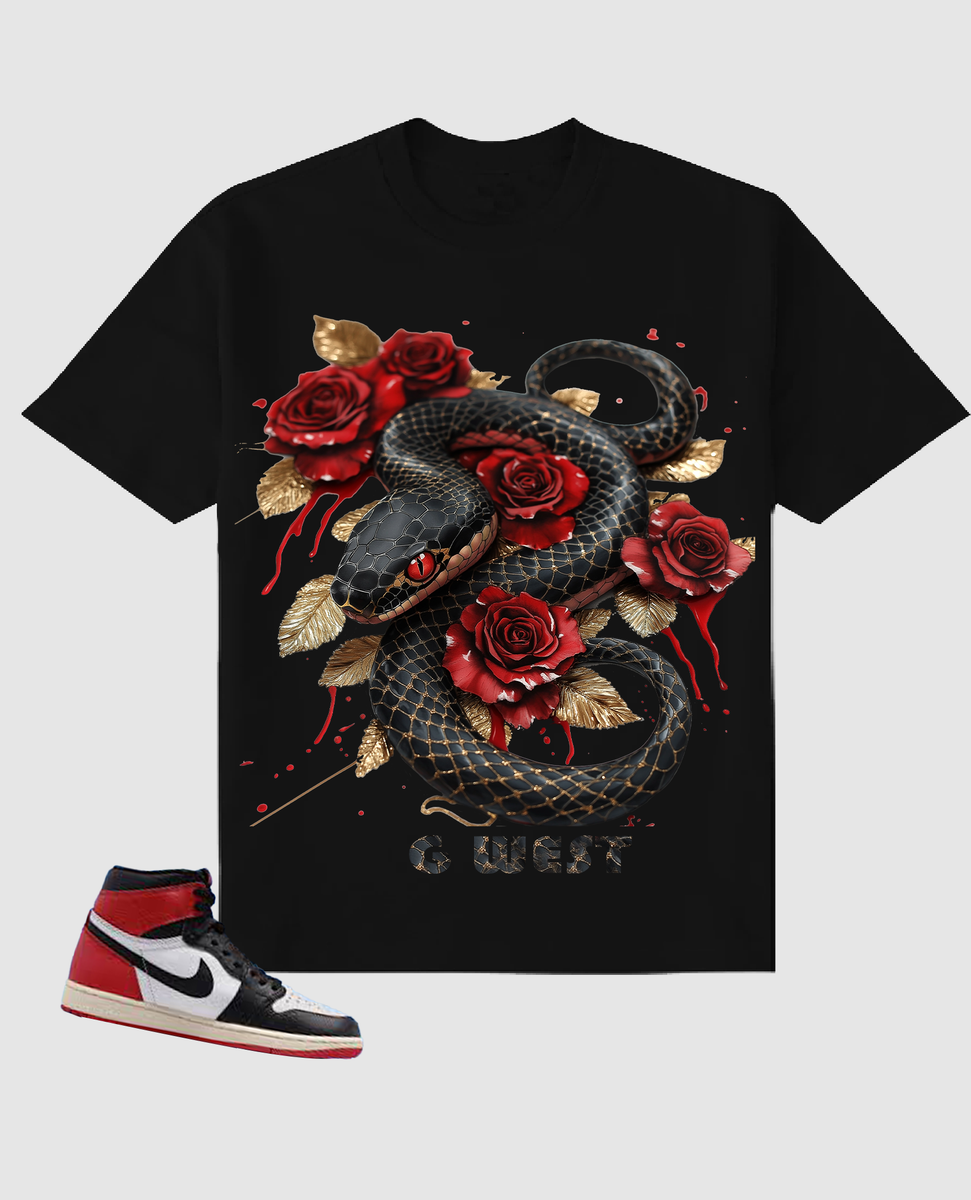 G WEST RHINESTONE SNAKE TEE