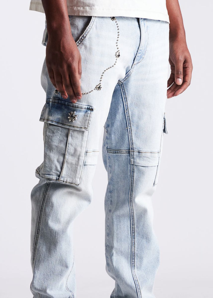 CADES CARGO PANTS "LIGHT BLUE"
