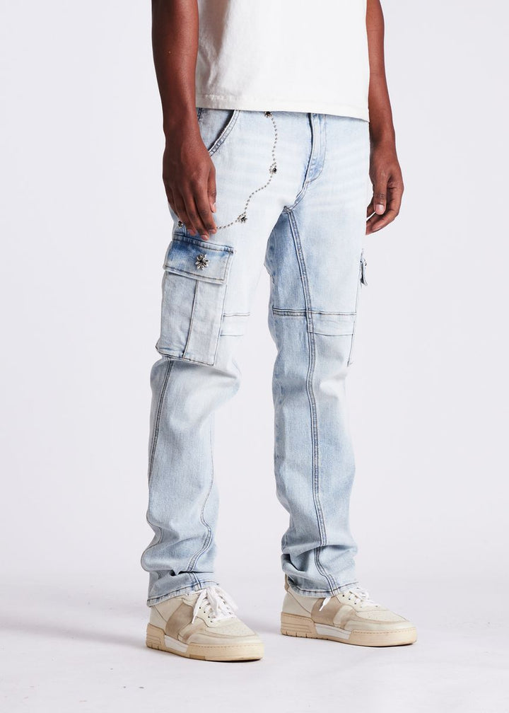 CADES CARGO PANTS "LIGHT BLUE"