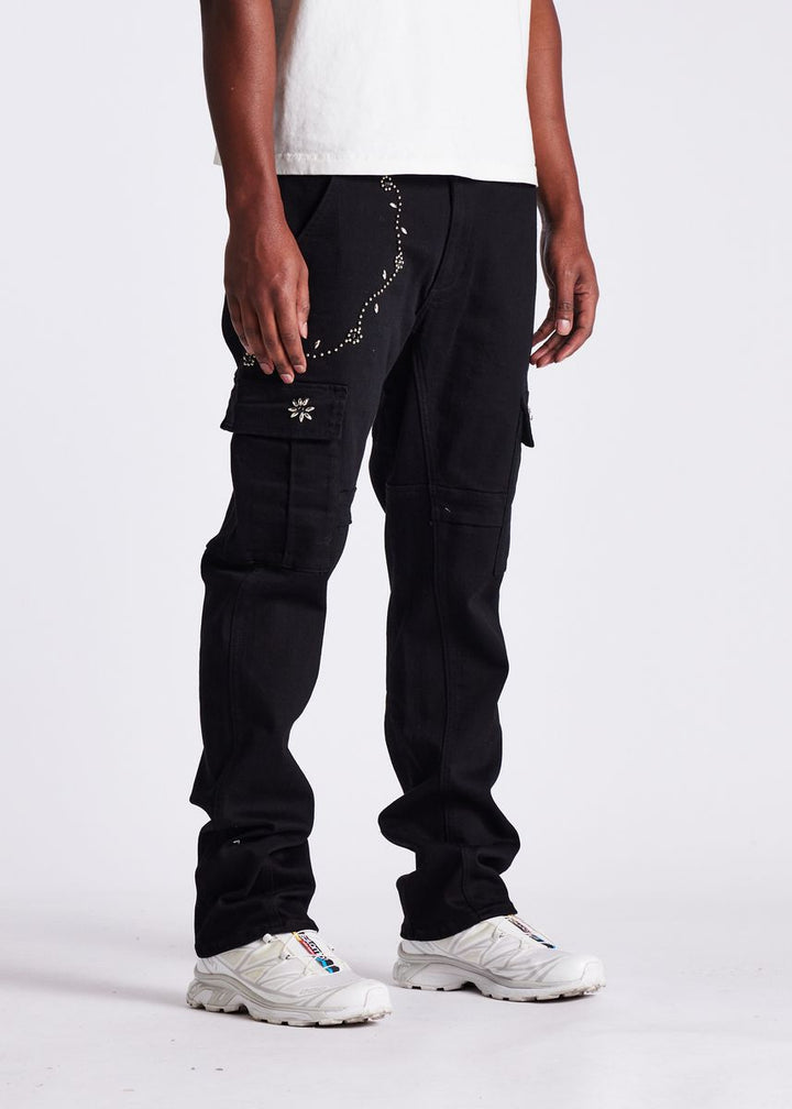 CADES CARGO PANTS "JET BLACK"