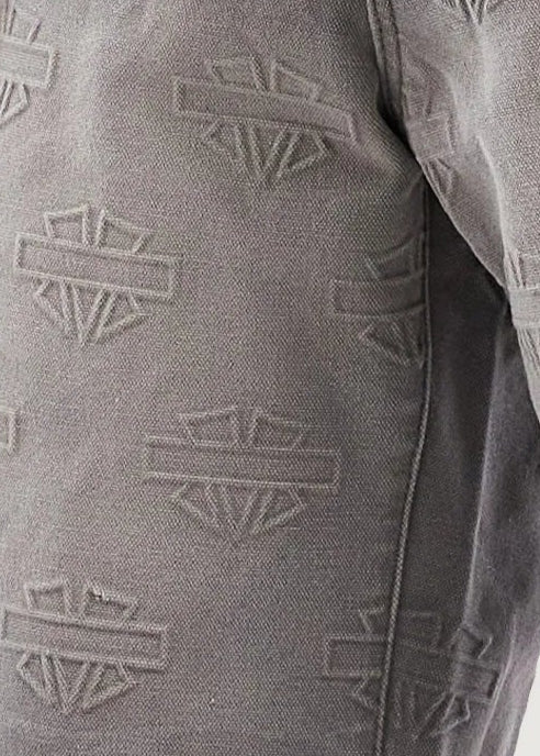 M SHIELD DEBOSSED PATTERN SHORTS