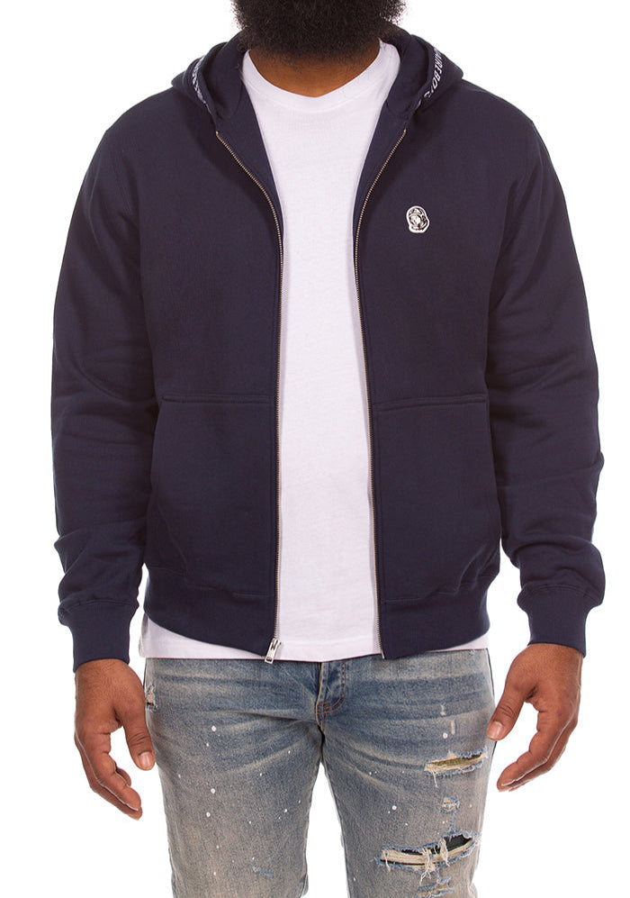 BBC MIND COTTON FLEECE ZIP-UP HOODIE