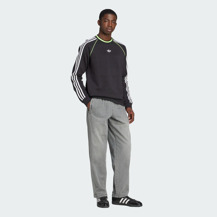 3-STRIPES LIGHT DENIM TRACKPANTS