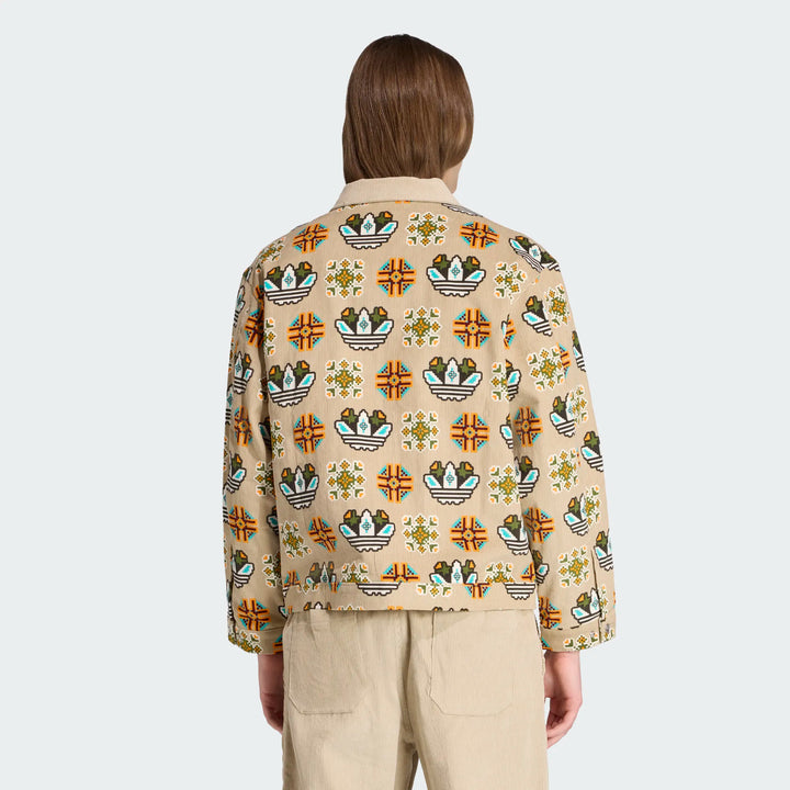 TREFOIL MONOGRAM LOGO COACH JACKET "TRACE KHAKI"