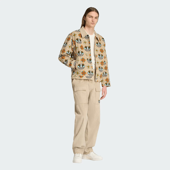 TREFOIL MONOGRAM LOGO COACH JACKET "TRACE KHAKI"