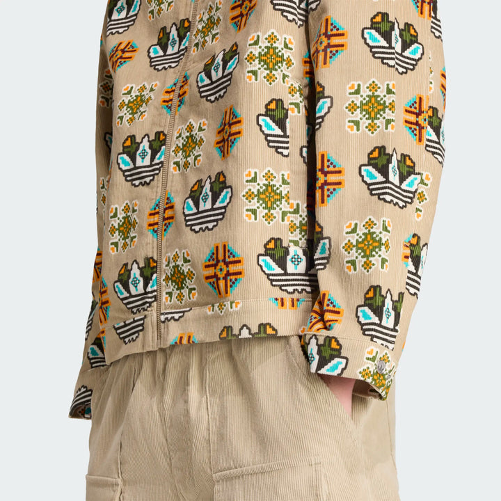 TREFOIL MONOGRAM LOGO COACH JACKET "TRACE KHAKI"