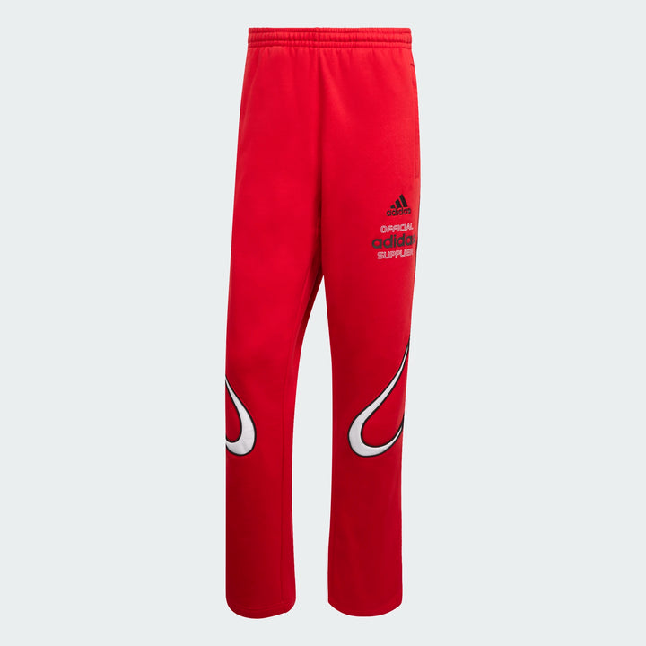 ADIDAS ORIGINALS TEAMGEIST GRAPHIC FLEECE PANT "BETTER SCARLET"