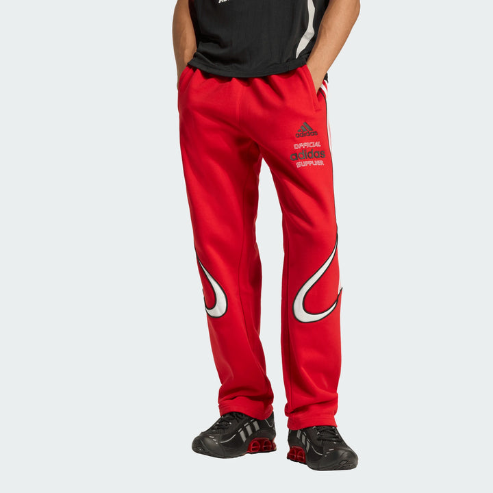 ADIDAS ORIGINALS TEAMGEIST GRAPHIC FLEECE PANT "BETTER SCARLET"