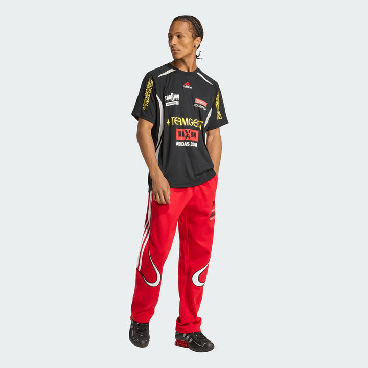 ADIDAS ORIGINALS TEAMGEIST GRAPHIC FLEECE PANT "BETTER SCARLET"