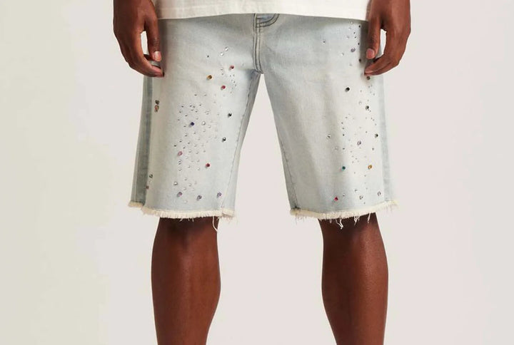 BOWIE DENIM SHORT - Light Blue