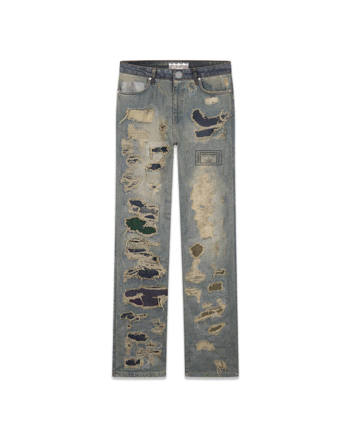 DETERIORATE - COLORED PATCH BASIC BORO DENIM (DIRTY BLUE)