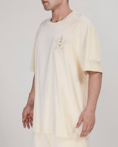 HOUSTON ASTROS NEUTRAL CJ DROP SHOULDER TEE (EGGSHELL)