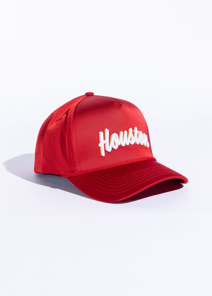 HOUSTON SOUVENIR HAT (SATIN RED)