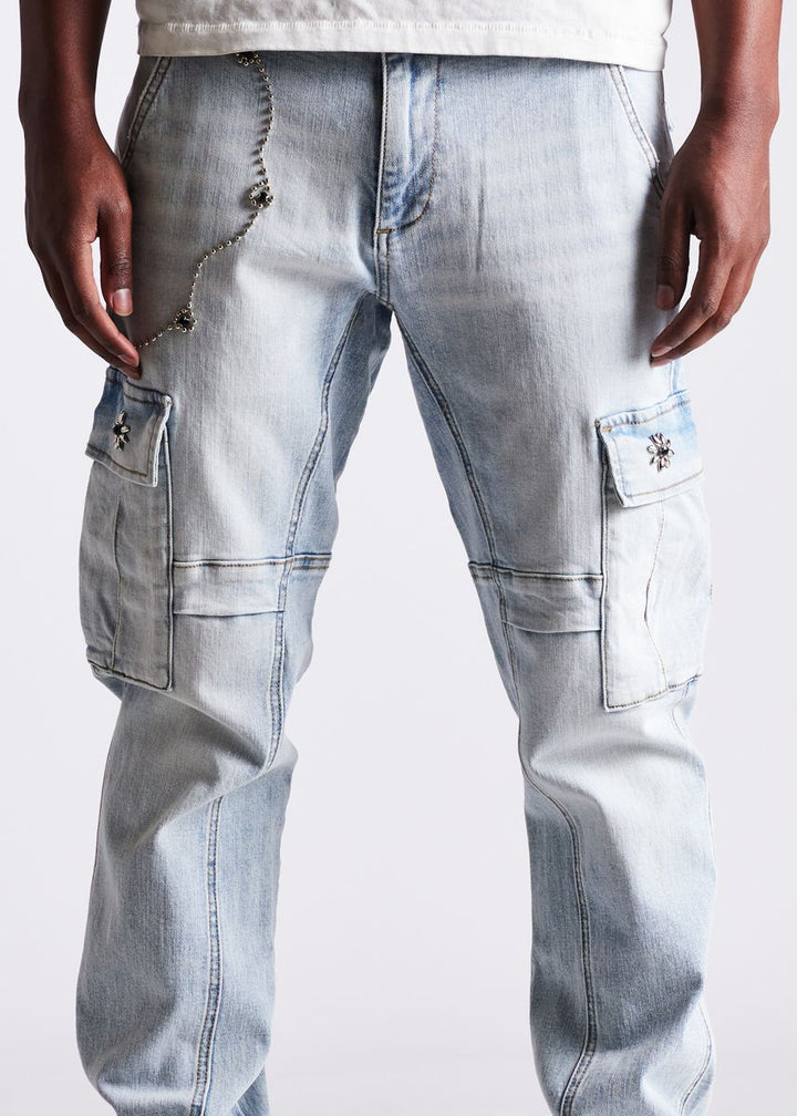CADES CARGO PANTS "LIGHT BLUE"