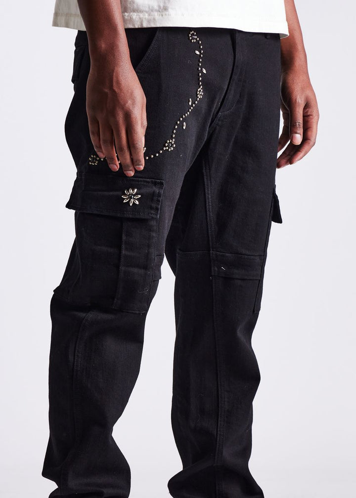 CADES CARGO PANTS "JET BLACK"