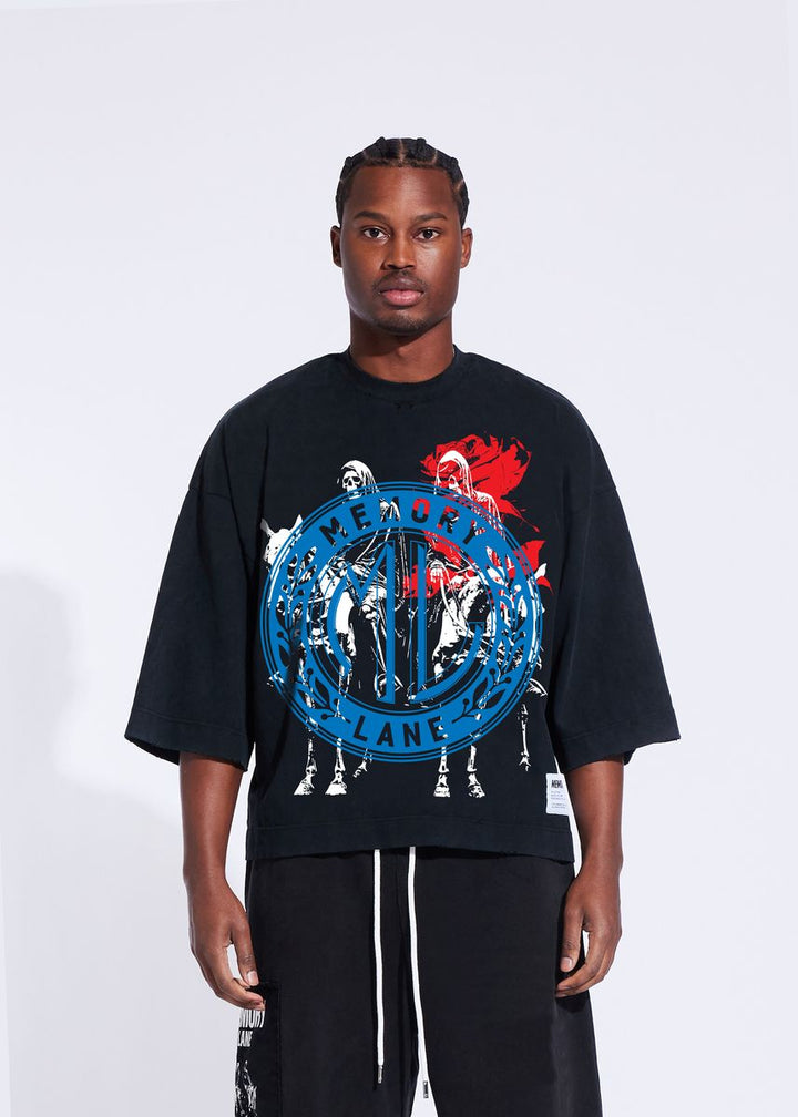 LAYERED ICONS CROP TEE