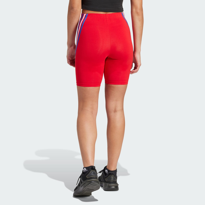 adidas Future Icons 3-Stripes Women's Biker Shorts - Better Scarlet