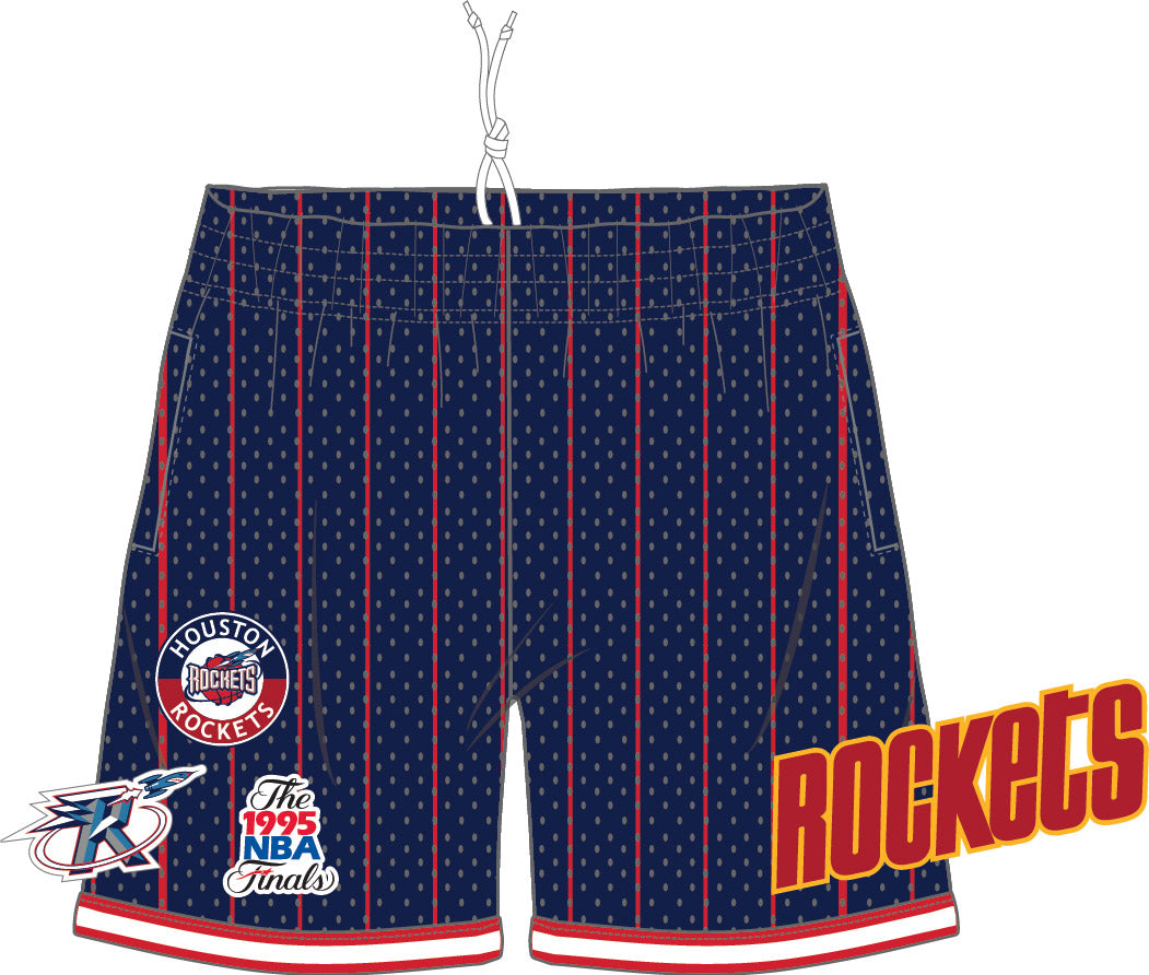 NBA M&N CITY COLLECTION MESH SHORT ROCKETS (Navy / Red)