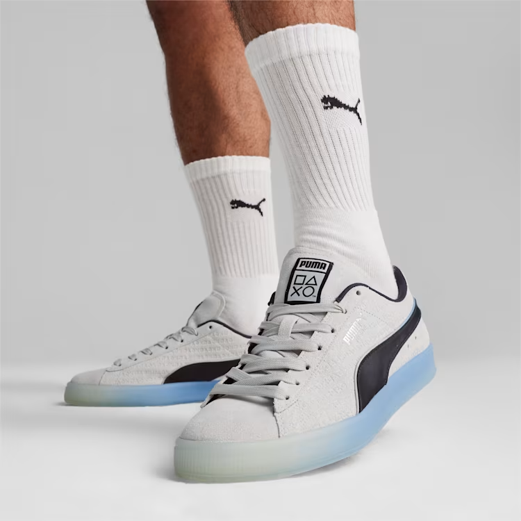PUMA X PLAYSTATION Suede Men s Sneakers Glacial Gray New Navy Active Athlete 88