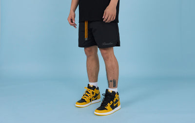 NYLON MONOGRAM SHORTS (BLACK)