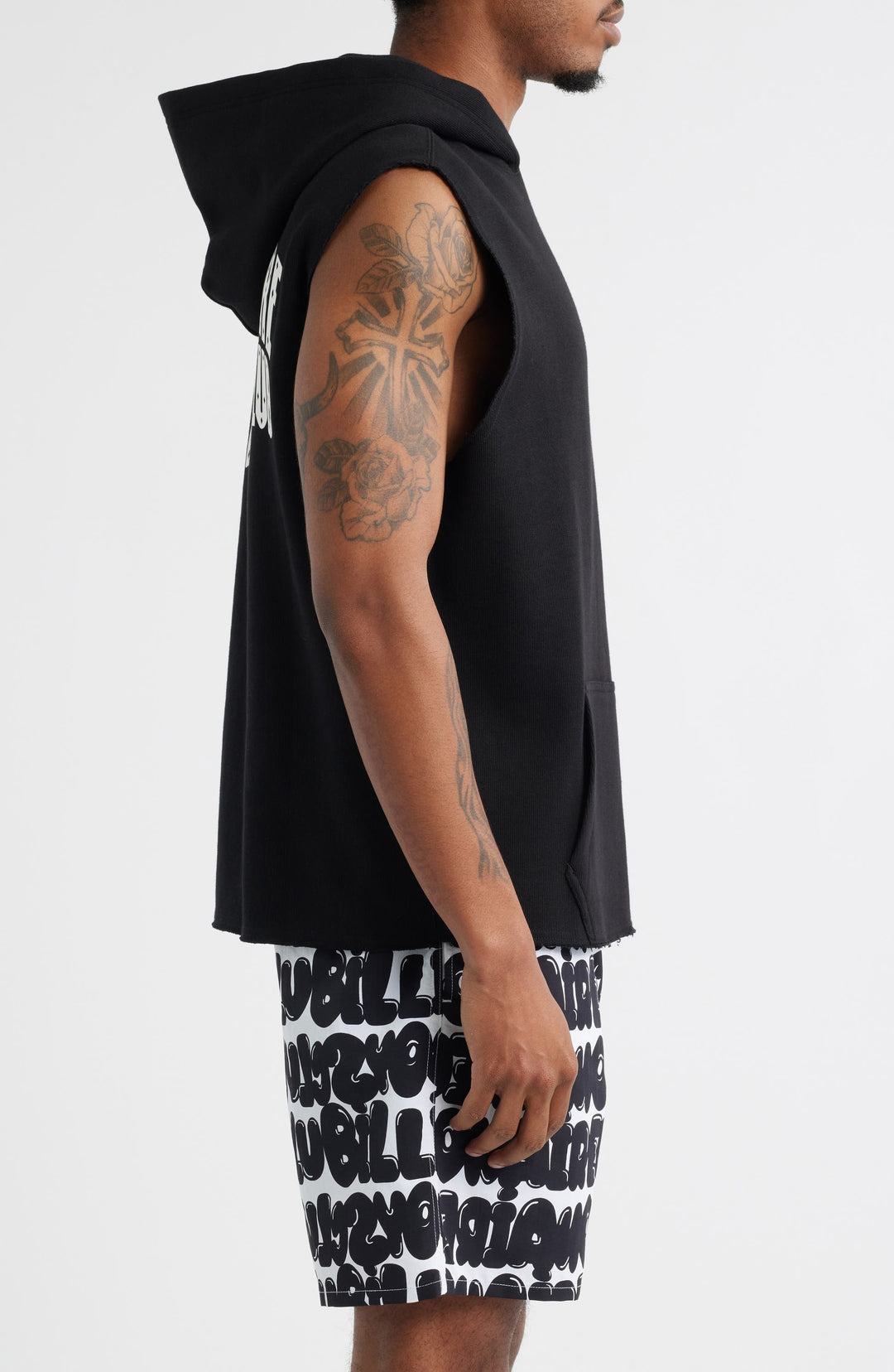 BB SPACE SLEEVELESS PULLOVER HOODIE