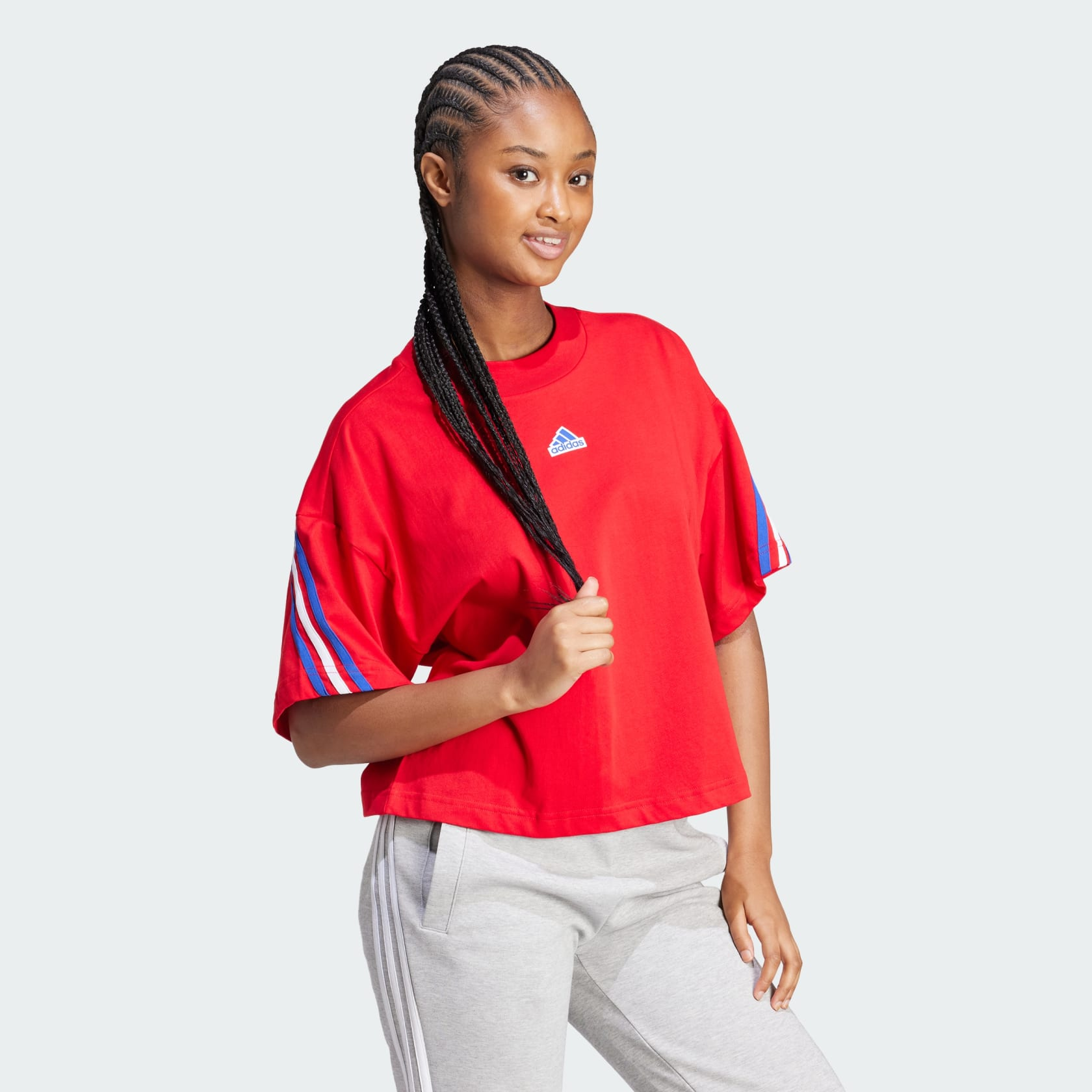 3 stripes tee red
