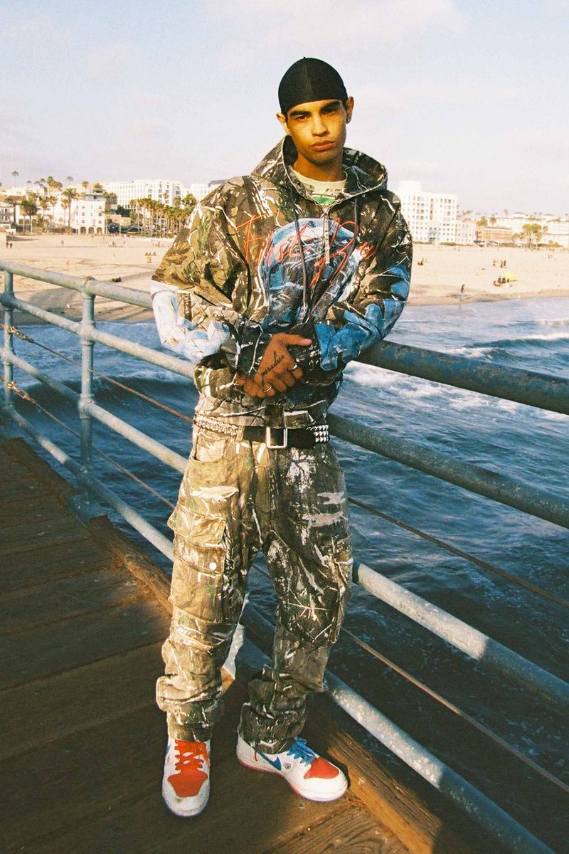 ALLOVER STUD CARGO PANTS