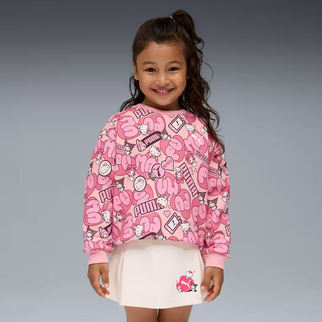 PUMA x HELLO KITTY AND FRIENDS® PATTERNED CREWNECK SWEATSHIRT