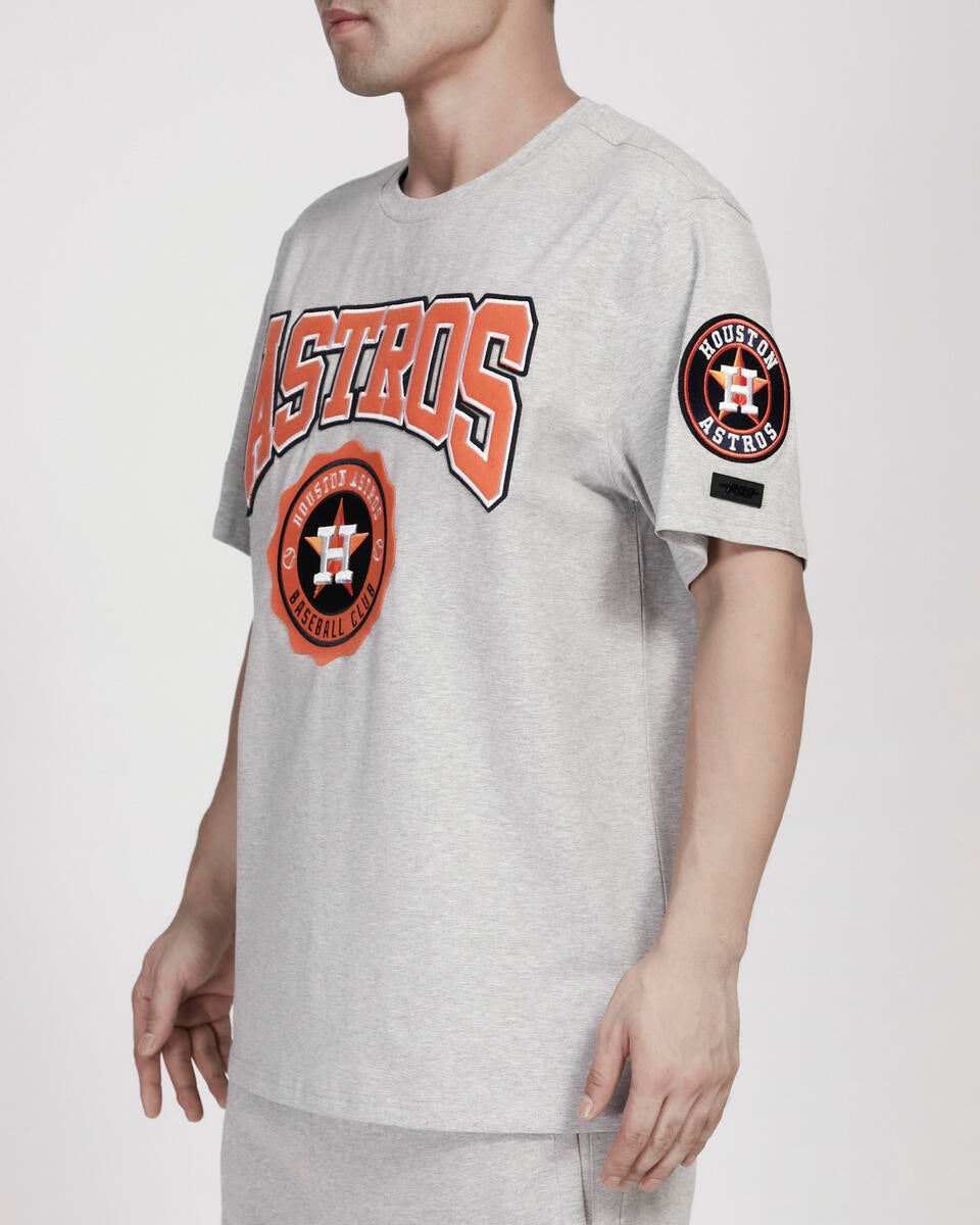 HOUSTON ASTROS CREST EMBLEM SJ TEE (HEATHER GREY)