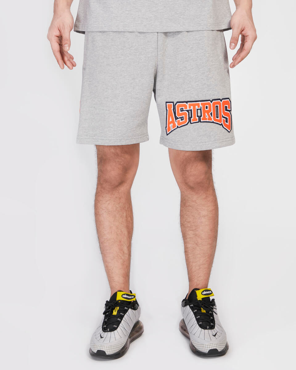 HOUSTON ASTROS CREST EMBLEM FLC SHORT (HEATHER GREY)