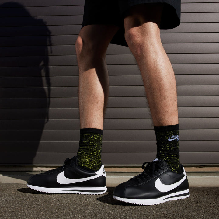 NIKE CORTEZ LEATHER "BLACK"
