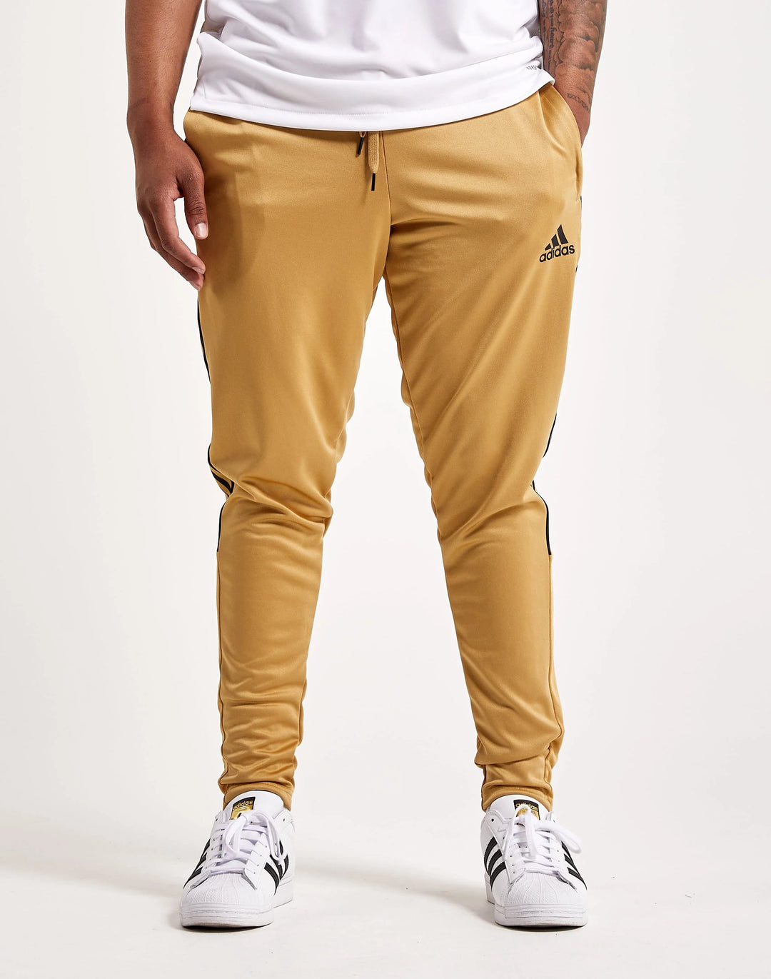 MENS ADIDAS TIRO TRACK PANTS (Tan)