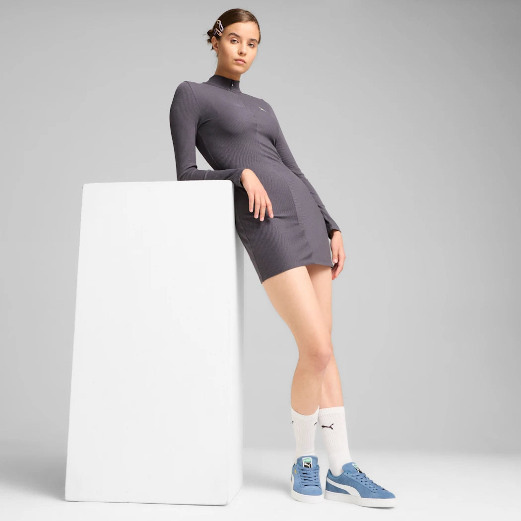 Classics Women's Ribbed Dress (Galactic Gray) – Active Athlete 88 Classics Women's Ribbed Dress (Galactic Gray) – Active Athlete 88