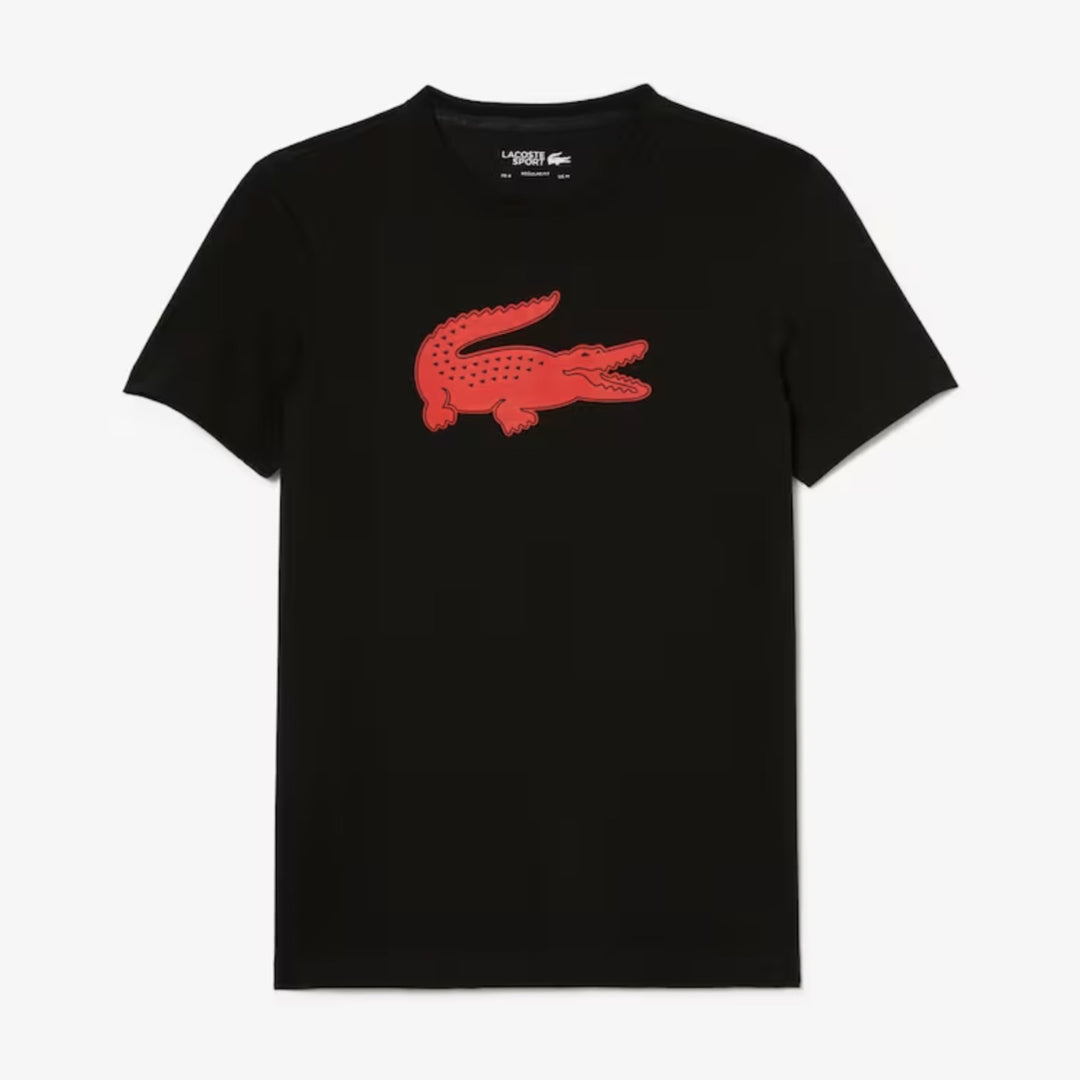 Men's SPORT 3D Print Crocodile Breathable Jersey T-Shirt (Black/Red)