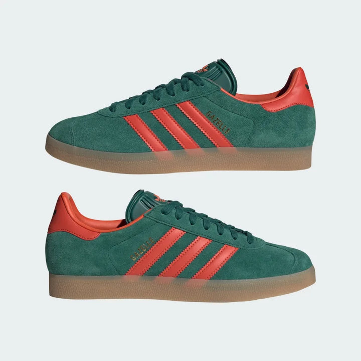 Adidas Gazelle Men's Lifestyle Shoes - Green/Red/Gum