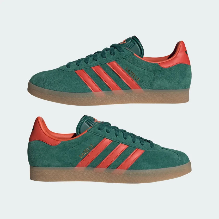 Adidas Gazelle Men's Lifestyle Shoes - Green/Red/Gum Active Athlete 88 Adidas Gazelle Men's Lifestyle Shoes - Green/Red/Gum Active Athlete 88