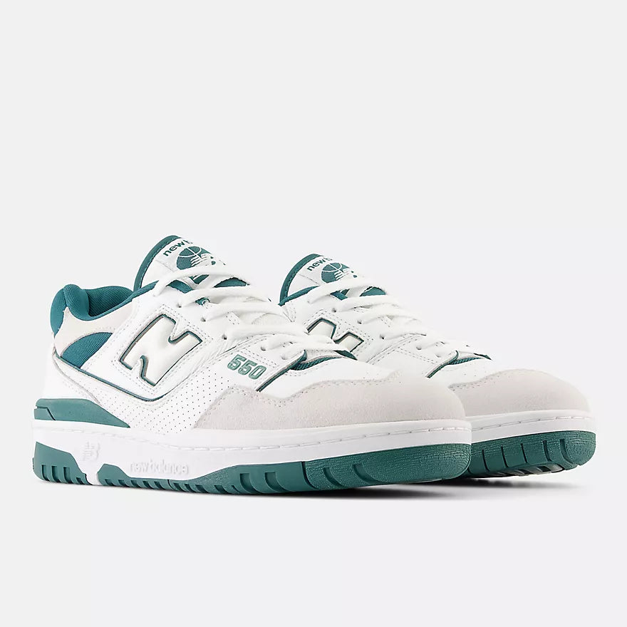 New Balance Men's 550 Shoes (White/Teal)