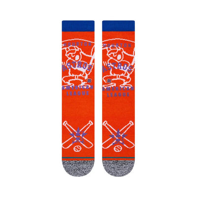 MLB X STANCE HEY BATTER CREW SOCKS (ORANGE)