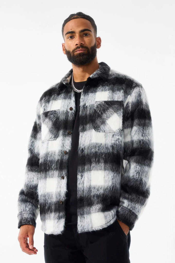 SEE YOU IN PARADISE FLANNEL SHACKET (BLACK)