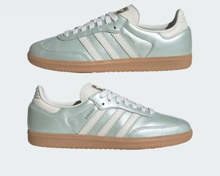 adidas Samba OG Linen Green Metallic (Women's)