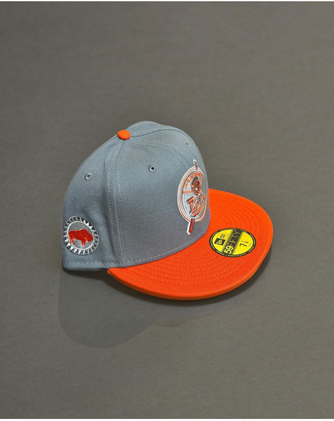 Houston Buffs 59FIFTY Fitted Cap - Gray/Orange