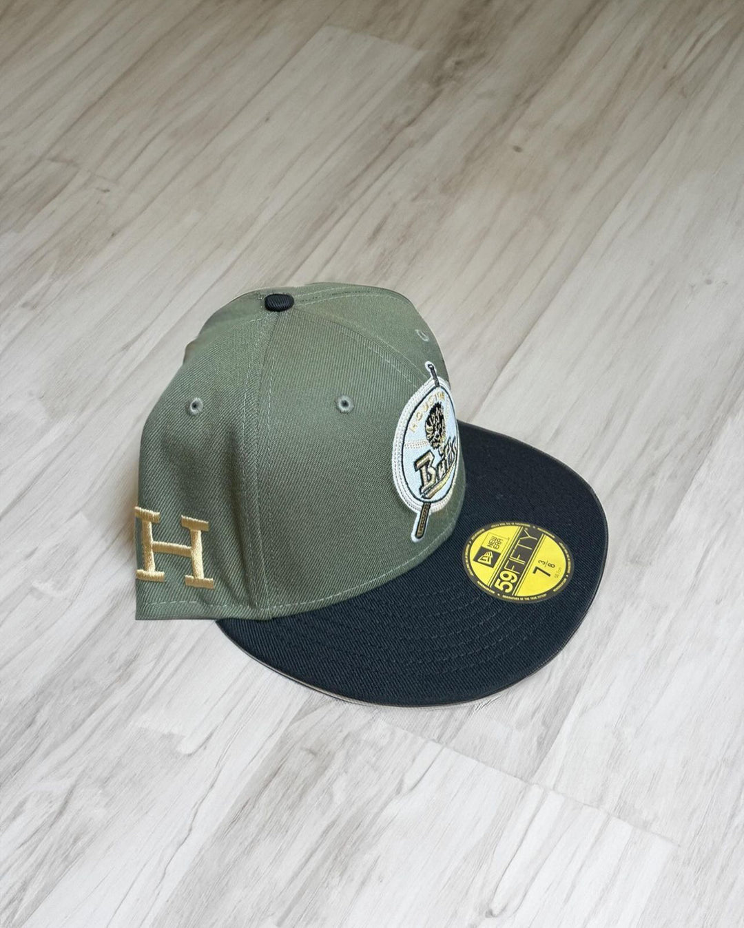 Houston Buffs 59FIFTY Fitted Cap - Black/Olive