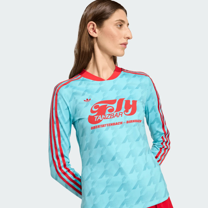 GRAPHIC SOCCER ALLOVER PRINT BODYCON LONG SLEEVE JERSEY