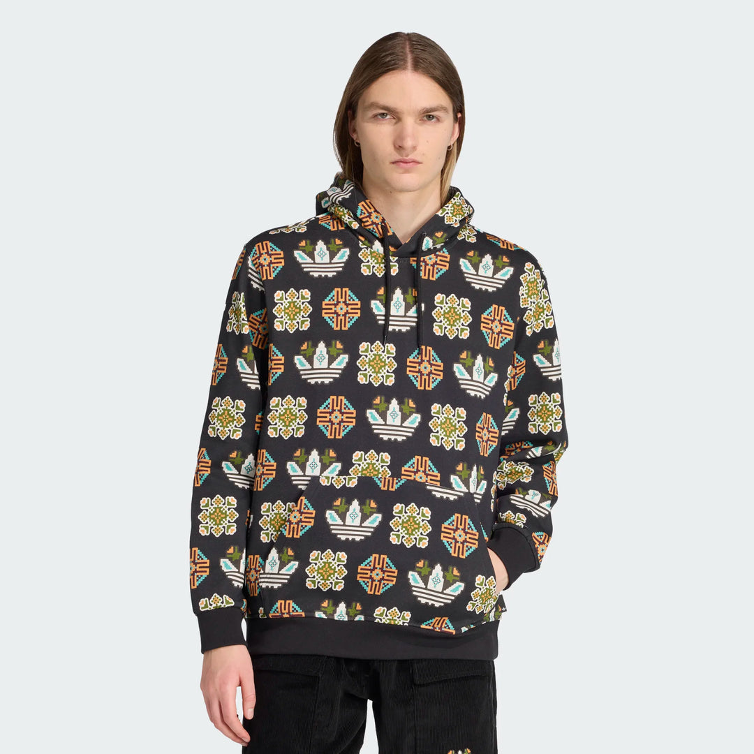 ADIDAS GRAPHIC LOGO HOODIE "BLACK"