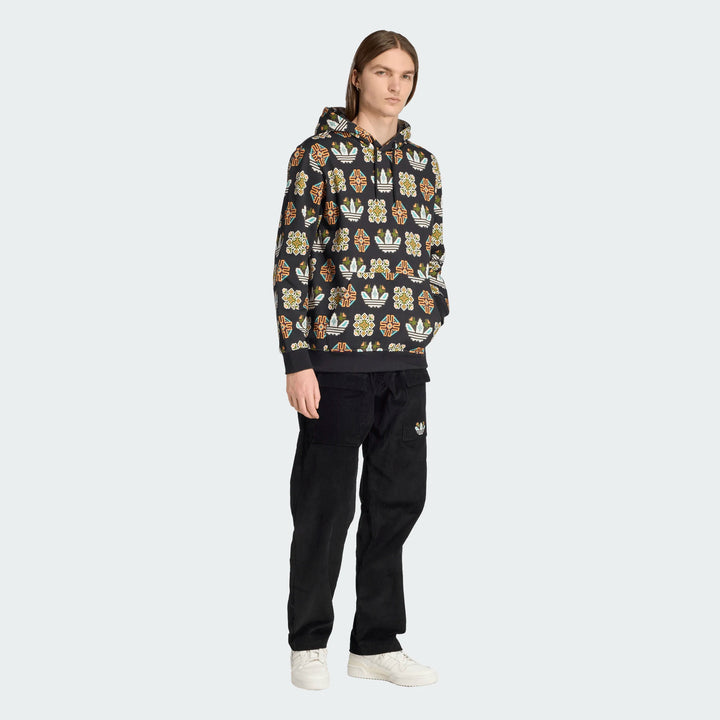 ADIDAS GRAPHIC LOGO HOODIE "BLACK"