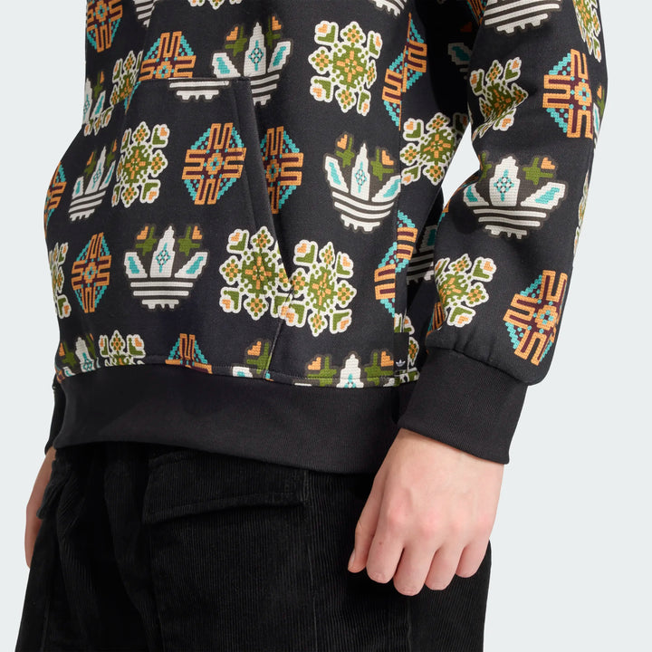 ADIDAS GRAPHIC LOGO HOODIE "BLACK"