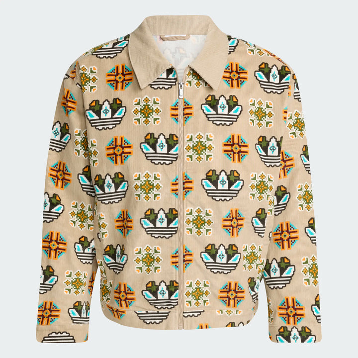 TREFOIL MONOGRAM LOGO COACH JACKET "TRACE KHAKI"