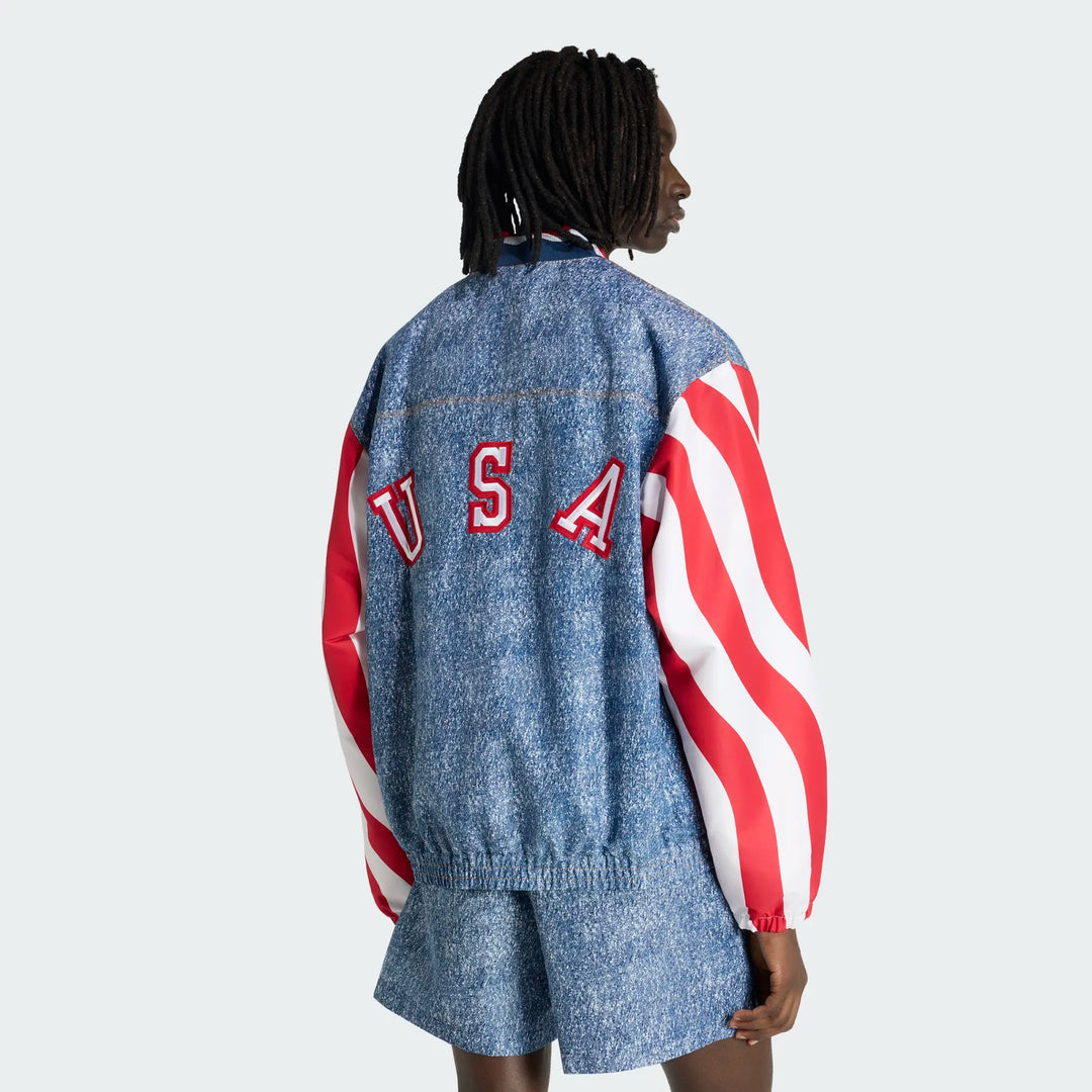 adidas USA DENIM GRAPHIC TRACK TOP