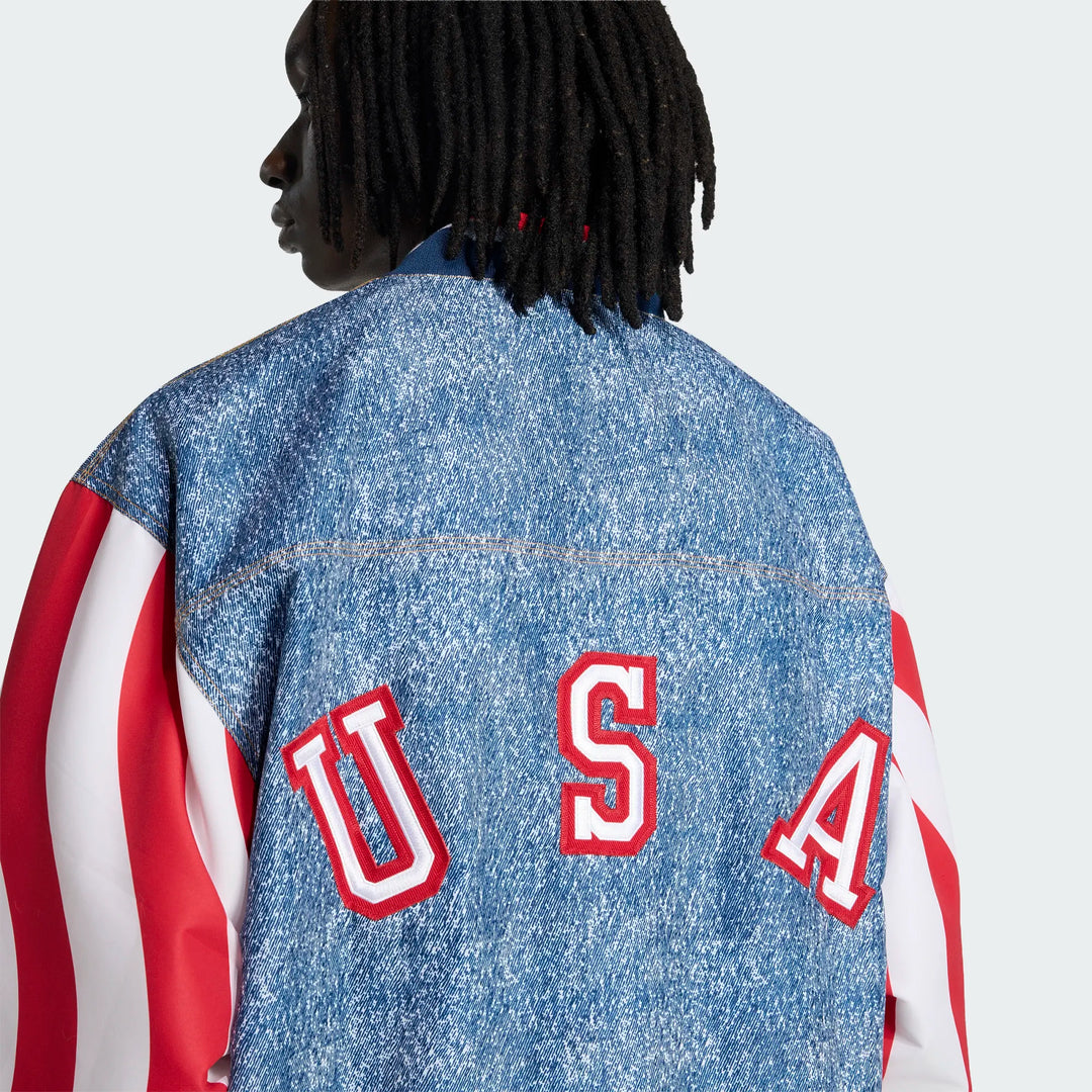 adidas USA DENIM GRAPHIC TRACK TOP