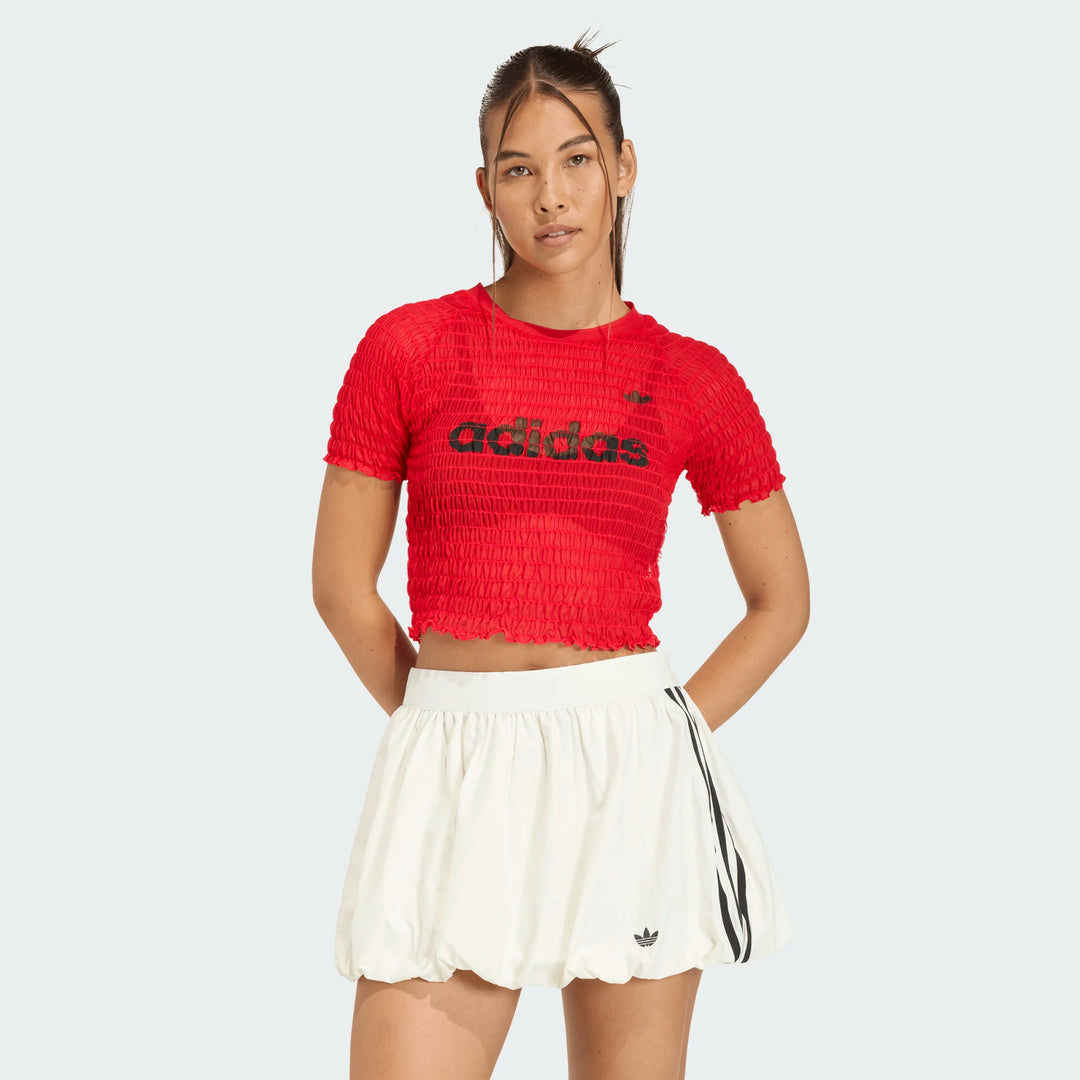 adidas SMOCKED CALI TEE